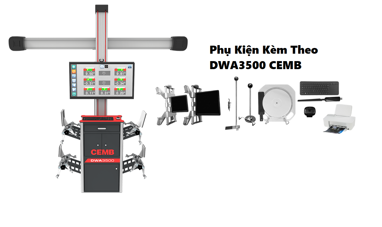 Máy kiểm tra cân chỉnh góc lái bánh xe 3D CEMB DWA3500