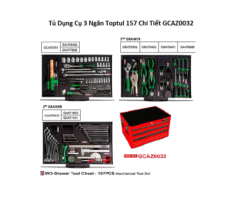 Tu Dung Cu 3 Ngan Toptul 157 Chi Tiet GCAZ0032