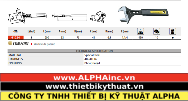 Mỏ lết Ega Master 61224