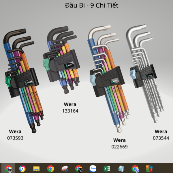 Bộ Lục Giác Gắn Bi Chống Rơi Wera 05022210001