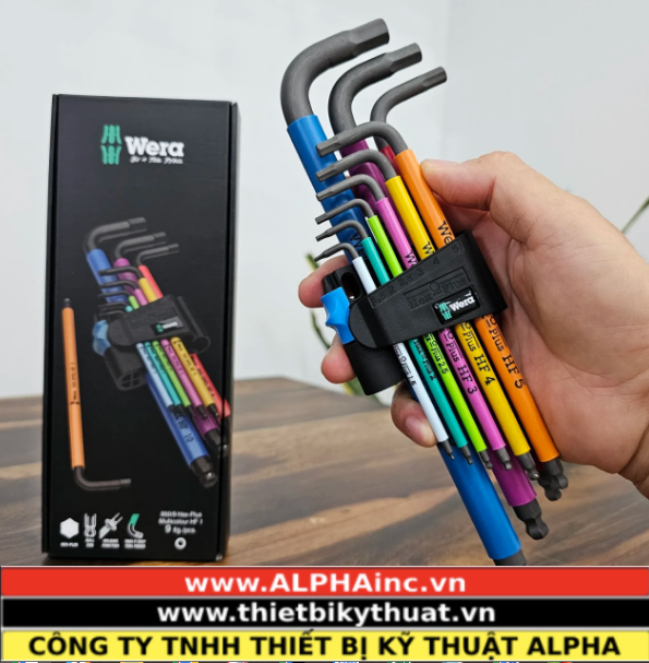 Bộ Lục Giác Gắn Bi Chống Rơi Wera 05022210001 Bộ Lục Giác Gắn Bi Chống Rơi Wera 05022210001