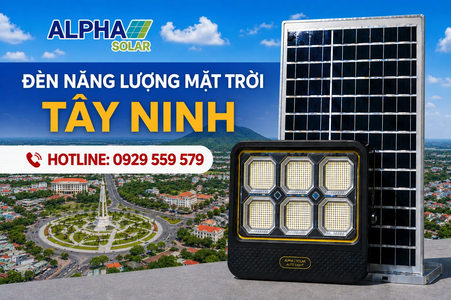 Đèn năng lượng mặt trời giá rẻ tại Tây Ninh