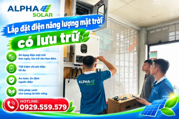 Lắp đặt điện năng lượng mặt trời có lưu trữ