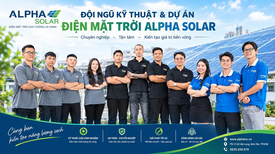 Đội ngũ kỹ thuật điện mặt trời Alpha Solar Đội ngũ kỹ thuật điện mặt trời Alpha Solar