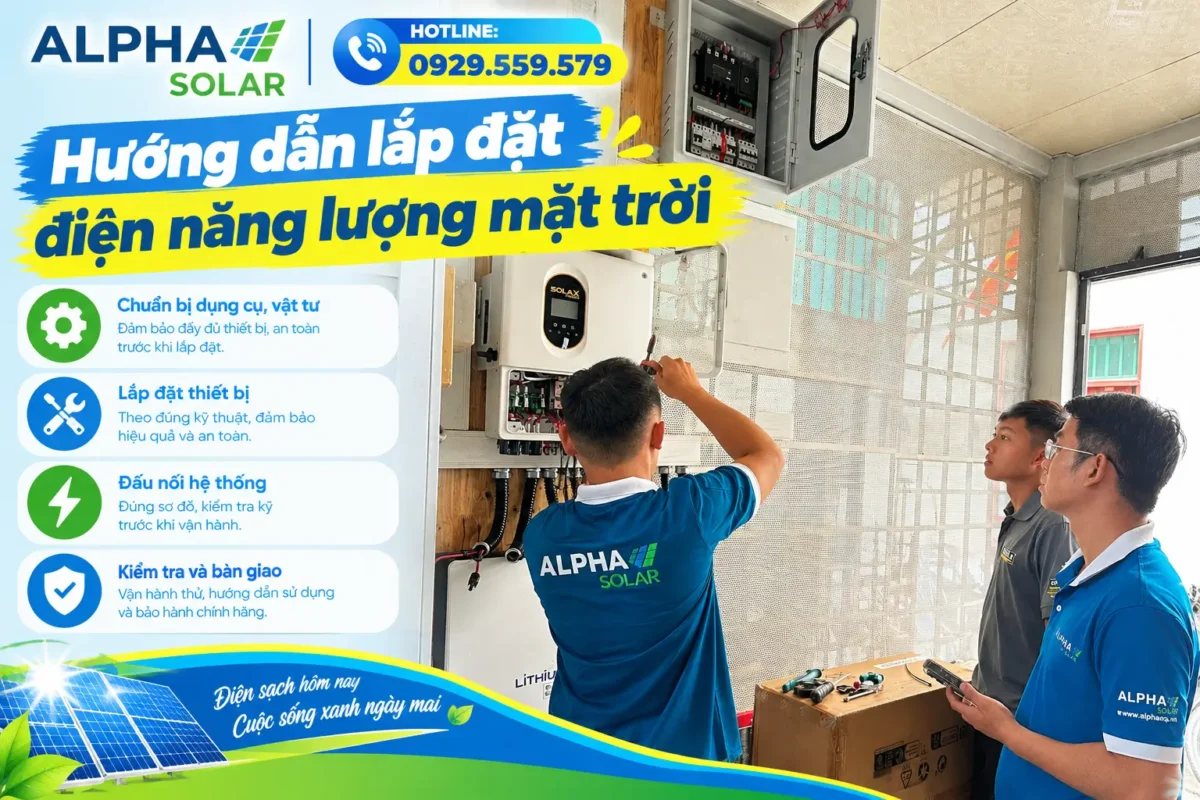 Hướng dẫn lắp đặt điện năng lượng mặt trời