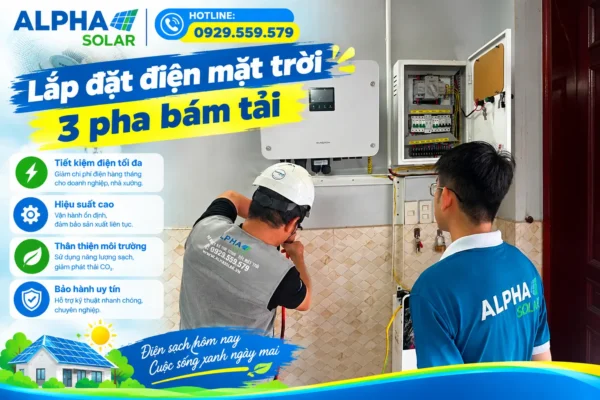 Lắp đặt điện mặt trời 3 pha bám tải