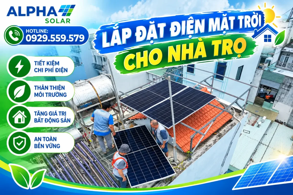 Lắp đặt điện mặt trời cho nhà trọ