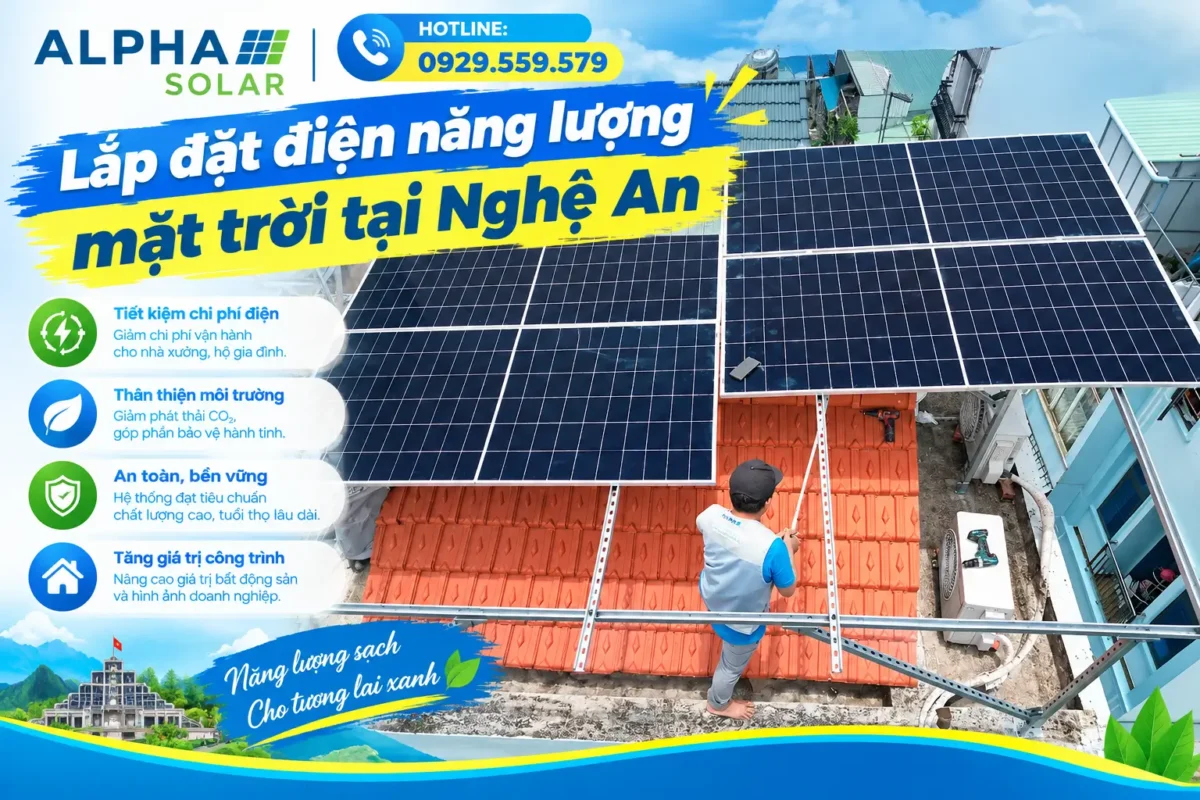 Lắp đặt điện năng lượng mặt trời tại Nghệ An Lắp đặt điện năng lượng mặt trời tại Nghệ An
