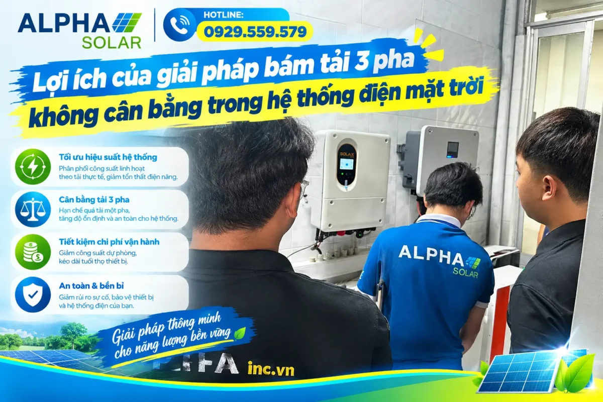 Lợi ích của giải pháp bám tải 3 pha không cân bằng trong hệ thống điện mặt trời